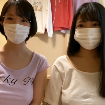【ライブチャット】ダイナマイトボディ可愛い２人組チャット素人女子が美巨乳を揺らしてタプン✕２生配信！最後まで刮目せよ〜！推定アイカップ＆Ｈカップ◎◎の画像