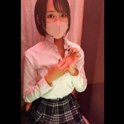 【エロライブチャット】ヌルヌル高画質！Ｊ系制服見学店！透明板越しに目の前でエチエチな姿！第三弾続き後半！ボブショートヘア激カワ女子の脱ぎっぷりを刮目せよの画像