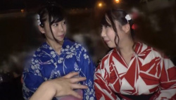 【素人ナンパレイプ】可愛い浴衣姿の二人を花火大会でナンパしてイケメンの家に来た二人がたっぷりセックスされちゃう♡の画像