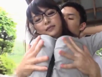 ★むちゃパイ眼鏡美人と外姦おしゃぶりの温泉ハメ!!ロリ顔の超巨乳おっぱいがたまらない!!★の画像