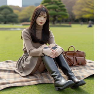 ロングブーツ女子のパンチラ盗撮画像集!の画像