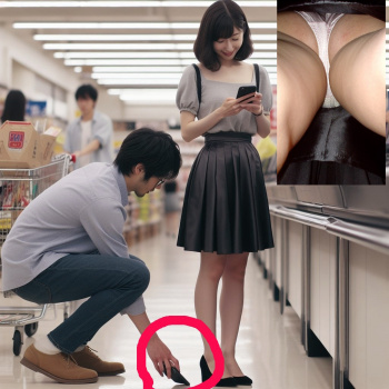 【同業者】パンチラ盗撮している奴を盗撮!ww【盗撮現場】の画像