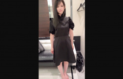【エムオクンエロ動画】目パッチリで顔小さい可愛い黒色ゆるふわワンピ服姿女子が抜きありエステ店長講習！ローション付けてシコシコ！続き後半最後まで見逃すな！の画像