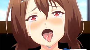 【エロアニメ】おちんちん抜かないでぇ！2人きりの教室で彼氏と中出しセックスしてアヘる女子校生ｗｗの画像