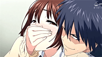 【エロアニメ】授業をサボってトイレセックスｗｗ彼女が非処女だからって乱暴にセックスする主人公ｗｗの画像