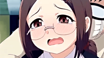 【エロアニメ】キモオタ主人公のターゲットにされたメガネ巨乳教師が痴漢レイプでガチ泣きしてしまう！の画像