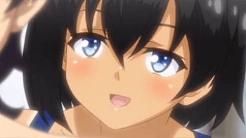 【エロアニメ】エロゲかよｗｗ日焼け跡がエロい処女の巨乳JKと夏休み中ハメまくりの主人公ｗｗｗの画像