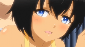 【エロアニメ】日焼けJKとか最高にエロくないですか？ｗｗ田舎の巨乳娘と夏休み中セックスし放題とかｗｗの画像