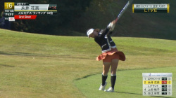 女子ゴルフ、TOTOジャパンクラシックおっぱいゴルフの画像