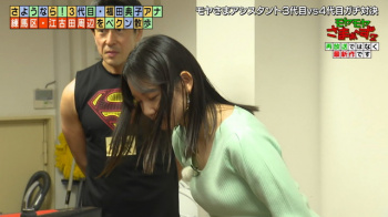 田中瞳アナ、隠しきれないデカ過ぎニットおっぱいタマランちの画像