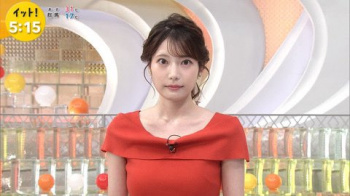竹俣紅アナ、ニットおっぱいデッカ！乳房の膨らみが揺れてタマランちの画像