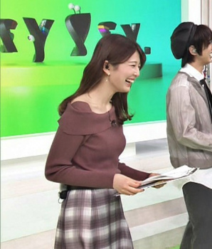 黒田みゆアナ、ニットおっぱいデッカ！YCの膨らみエチエチ過ぎタマランの画像