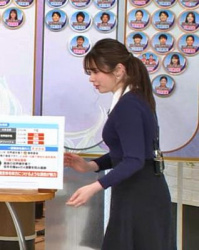 皆川玲奈アナ、ニットおっぱいデッカ！YCの膨らみエッロ過ぎタマランの画像