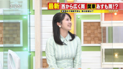 小川実桜アナ、おっぱい下できゅっと締まった変態服やん！いわゆる乳袋の画像