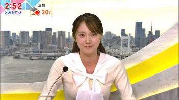 吉岡恵麻アナ、白ブラウスおっぱいYCの膨らみの影エチエチたまらんの画像
