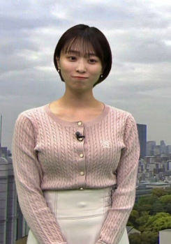 今井春花アナ、ニットおっぱい下の膨らみの影がエチエチ過ぎタマランの画像