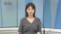 黒田みゆアナ、Vネックニットおっぱいエッロ膨らみのカタチがエッチ最高の画像