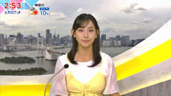 石渡花菜アナ、黄色ブラみたいな衣装おっぱいエッロ過ぎタマランわの画像
