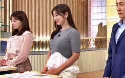 斎藤ちはるアナ、灰色ニット横乳おっぱいデッカ！膨らみがエッチ最高の画像
