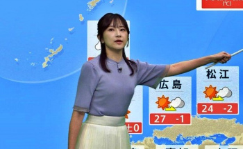 與猶茉穂アナ、ニットおっぱいエッチ！横乳の膨らみカタチたまらんの画像