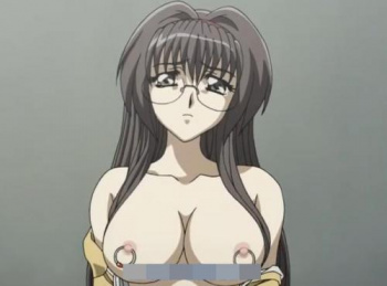 勤労感謝の日 メガネ巨乳美女OLが会社でセックス！立ちバックで突き上げられてイカされるの画像