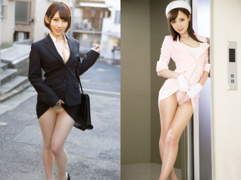 オフィスOL～営業OLやエレベーターガールで働くお姉さんのたくし上げパンチラ画像(30枚)の画像