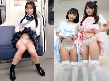 女子のみんな！パンツを見せてオラに元気を分けてくれ！たくし上げパンチラ画像(Part6)の画像