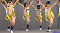 常磐大学高校チアダンス部JKの透けパンチラや胸チラの画像