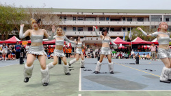 JKのヌーブラチラ、胸チラ、尻肉揺れ、乳揺れの画像