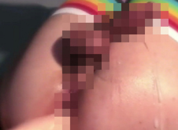 女装子: ギンギンのペニスからドピュドピュ精液がの画像