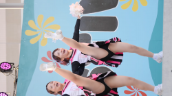 【YouTube】チア！純白パンツがハミってるJDのエロ動画の画像