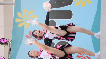 【YouTube】チア！純白パンツがハミってるJDのエロ動画の画像