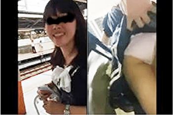 《高画質》盗撮【パンチラ】～エスカレーターで「ローティーン」女子の「スカート」をめくり、「生パンツ」「太もも」を撮影～！！の画像