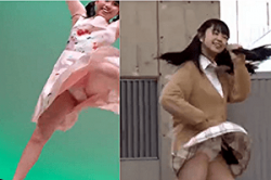 《高画質》盗撮【パンチラ】～ステージ上で「スカート」を「ひらり」させる「アイドル」～「見せパン」じゃなく「生パンツ」～！！の画像