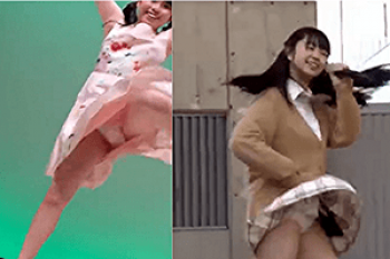 《高画質》盗撮【パンチラ】～ステージ上で「スカート」を「ひらり」させる「アイドル」～「見せパン」じゃなく「生パンツ」～！！の画像