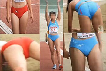 《高画質》盗撮【アスリート女子】～大学「陸上ブルマ女子」の「三段跳び」競技～　※決して「性的」な目で見ないで下さいね～の画像