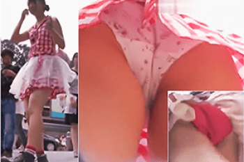 《高画質》盗撮【パンチラ】～街中で「ミニスカ女子」を追っかけ・逆さ撮り～「高学年JS」の「ロリ系パンツ」＆オトナの「生パンツ」の画像