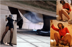 《無修正》学校内盗撮【女子トイレ】～WCに「隠しカメラ」を設置～「女子大生」の「ワレメ・オシッコ穴」をドアップ撮影の画像