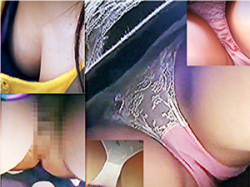 《盗撮カメラ》パンチラ【ミニスカ女子】~偽アンケートと騙し「JD・OL」の「生パンツ」「ノーパン」&ユルユル「胸もと」撮りの画像