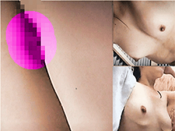 《無◯正》盗撮シャワー【水着マ●コ】～「海の家（更衣室）」で着替える「ギャル」～10代の「美乳・巨乳」「剛毛ワレメ」撮りの画像