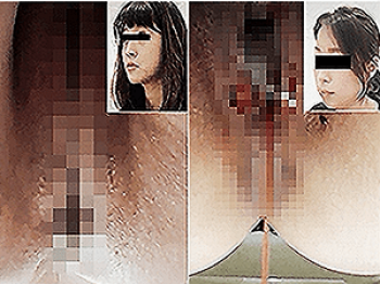 《無◯正》盗撮 女子トイレ【放尿マ●コ】～学校に「隠しカメラ」を設置～10代の「ケチャまん」＆「ワレメ・穴」をドアップ撮影の画像