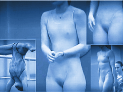 《赤外線カメラ》盗撮アスリート【外人ティーン】～水着の「飛び板女子」選手の「乳首・乳輪」「まんスジ・マン毛」が透け見え！の画像