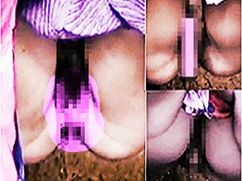 《無◯正》盗撮 女子トイレ【放尿マ●コ】～ドア無し穴型「ロシアン便所」は丸見え～ティーンの「ワレメ・穴」「オシッコ」撮りの画像