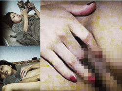 《無◯正》盗撮マンション【手淫マ●コ】～５階に住む「女子高生」の「ごろ寝」のぞき～「美乳・薄毛ワレメ」＆「オナニー」撮りの画像