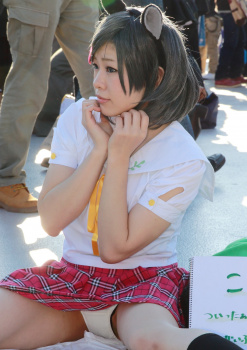 【コスプレ】見える事も織り込み済みなレイヤー達のパンチラエロ画像の画像