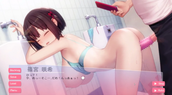 【女子高生(JK)寝取られSM調教エロアニメ】おしおきの教育時間~トイレで中出しハメ撮り(Porn hub:3分)の画像