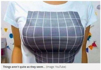 【画像】巨乳女さん、おっぱいTシャツを着るだけで稼いでしまうw w w w wの画像