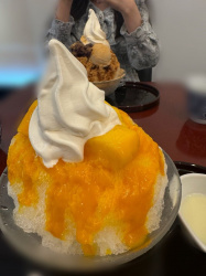 【画像】井上春華さんが食べてるかき氷がデカすぎる件ｗｗｗの画像