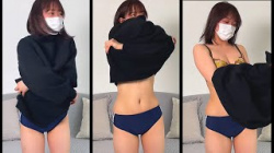 TikTok美女限定 JKの生着替え動画 注意 パンチラ 胸チラ有りの画像