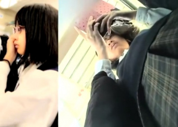 《盗撮動画》普段は地味なJCアイドルちゃん、電車でパンチラ盗撮される被害にあう・・・の画像